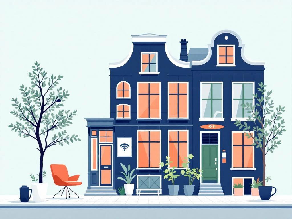 Amsterdams grachtenpand met zwevende laptop, wifi-symbool, bureaustoel en koffiekop in moderne illustratie


---

**Token Usage Summary:**
- Input tokens: 296
- Output tokens: 29
- Total tokens: 325
- Token budget remaining: 199675