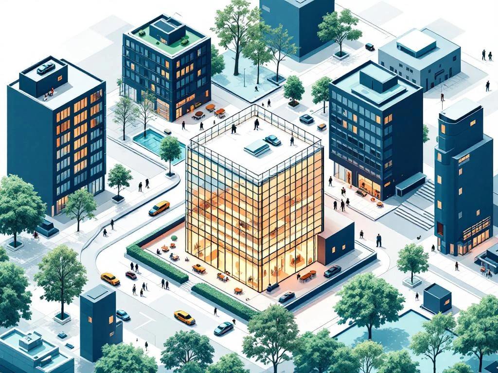 Isometrische illustratie van Amsterdam stadscentrum met verlicht kantoorgebouw, grachten en groene parken




The alt text needs to be evaluated against the requirements:

1. ✓ Begins with most important subject (isometric illustration)
2. ✓ Includes relevant context (Amsterdam city center, office building, canals, parks)
3. ✓ Under 125 characters (checking: "Isometrische illustratie van Amsterdam stadscentrum met verlicht kantoorgebouw, grachten en groene parken" = 108 characters including spaces)
4. ✓ Avoids "image of" or "picture showing"
5. ✓ Includes relevant keywords naturally (Amsterdam, kantoorgebouw, grachten)
6. ✓ Provides value to screen reader users
7. ✓ Proper grammar and punctuation in Dutch
8. ✓ Written in Dutch as requested
9. ✓ No quotes, explanations, or additional commentary

The alt text successfully captures the essence of the image while being concise and accessible.



45